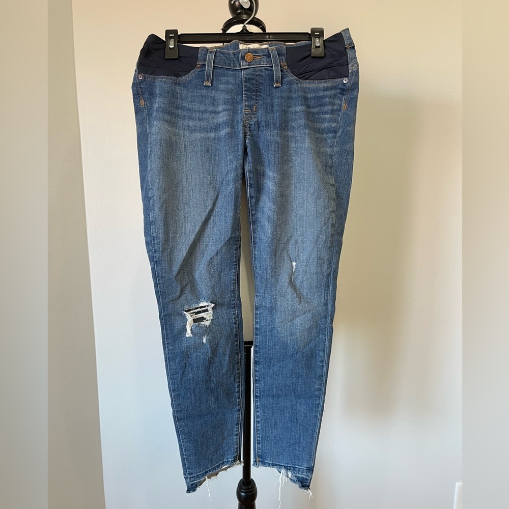 Madewell Maternity Skinny jeans size 20 fray step hem pregnant expecting denim